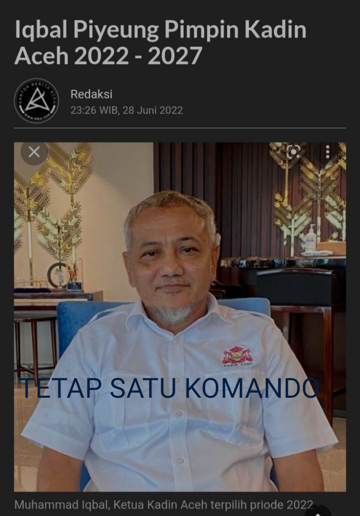 Iqbal Pieng Terpilih Menjadi Ketua Kadin Aceh Periode 2022-2027