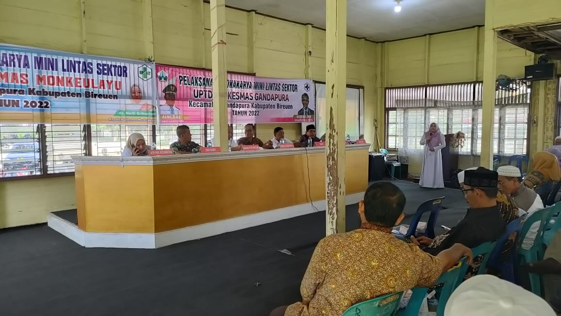 Anggota Koramil 08/Gandapura Hadiri Kegiatan Rapat Lokakarya Mini Tribulan Lintas Sektor