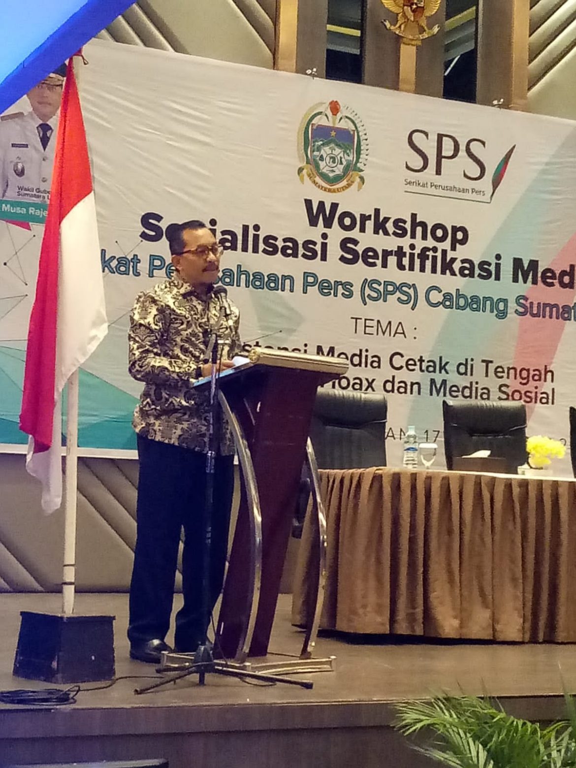 Workshop Standarisasi Media Cetak Diharapkan Dapat Wujudkan Kemerdekaan Pers di Sumut.  Plt. Kadis Kominfo, Ilyas Buka Workshop SPS