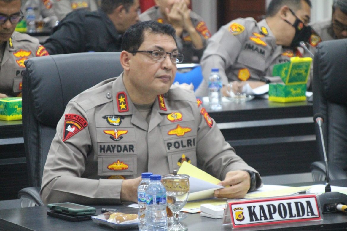 Kapolda Aceh Ikuti Vicon Pimpinan Wakapolri Bahas Anev PPK Triwulan III