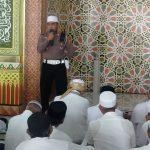 Kasat Lantas, Fachrul Razi Memberi Himbauan Peraturan Lalu Lintas Perdana Di Mesjid Agung Sultan Jeumpa