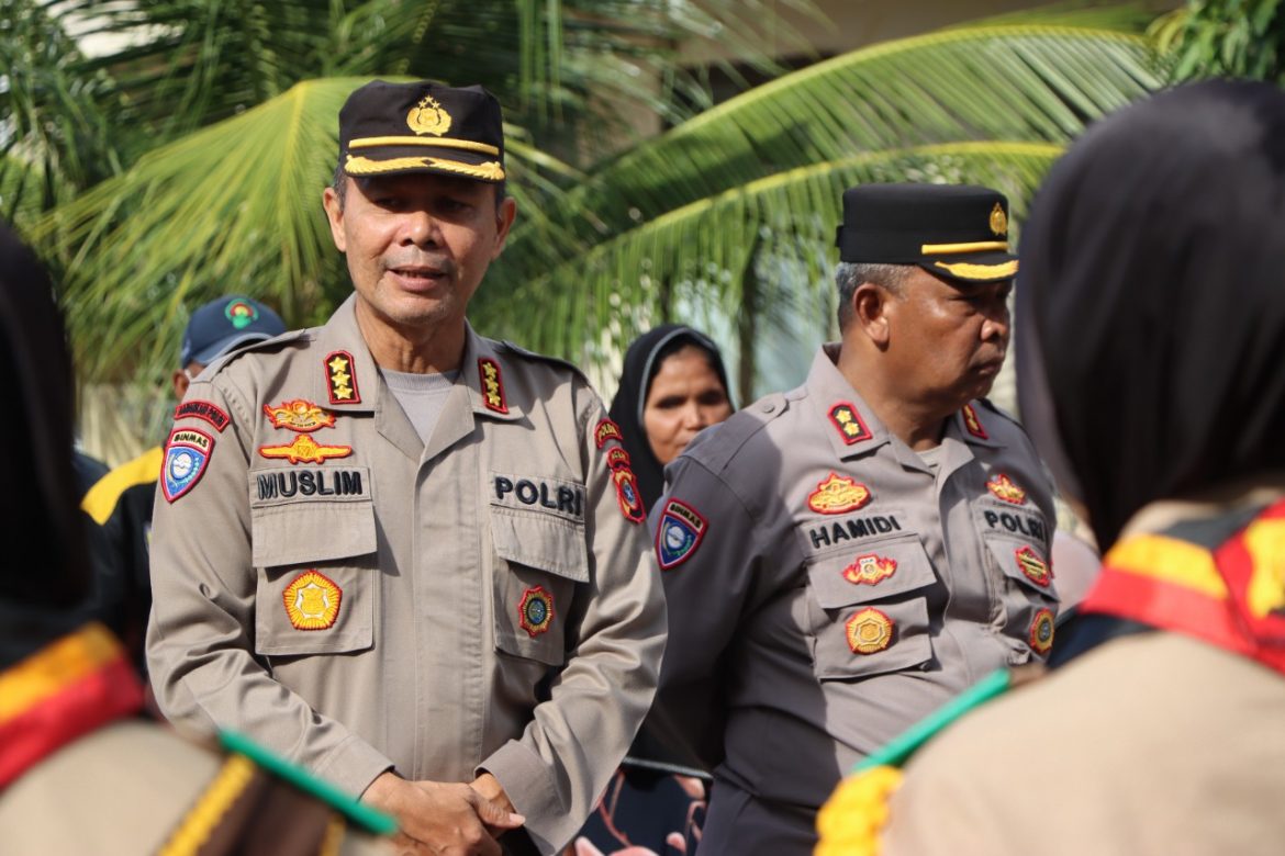 Dirbinmas Polda Aceh Pimpin Apel Kesiapan Pemberangkatan Pramuka Saka Bhayangkara ke Palembang