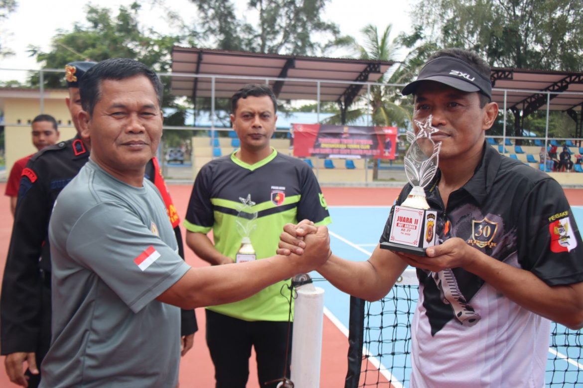 Irwasda Polda Aceh Ikut Turnamen Tenis Dalam Rangka Hut ke 77 Korps Brimob