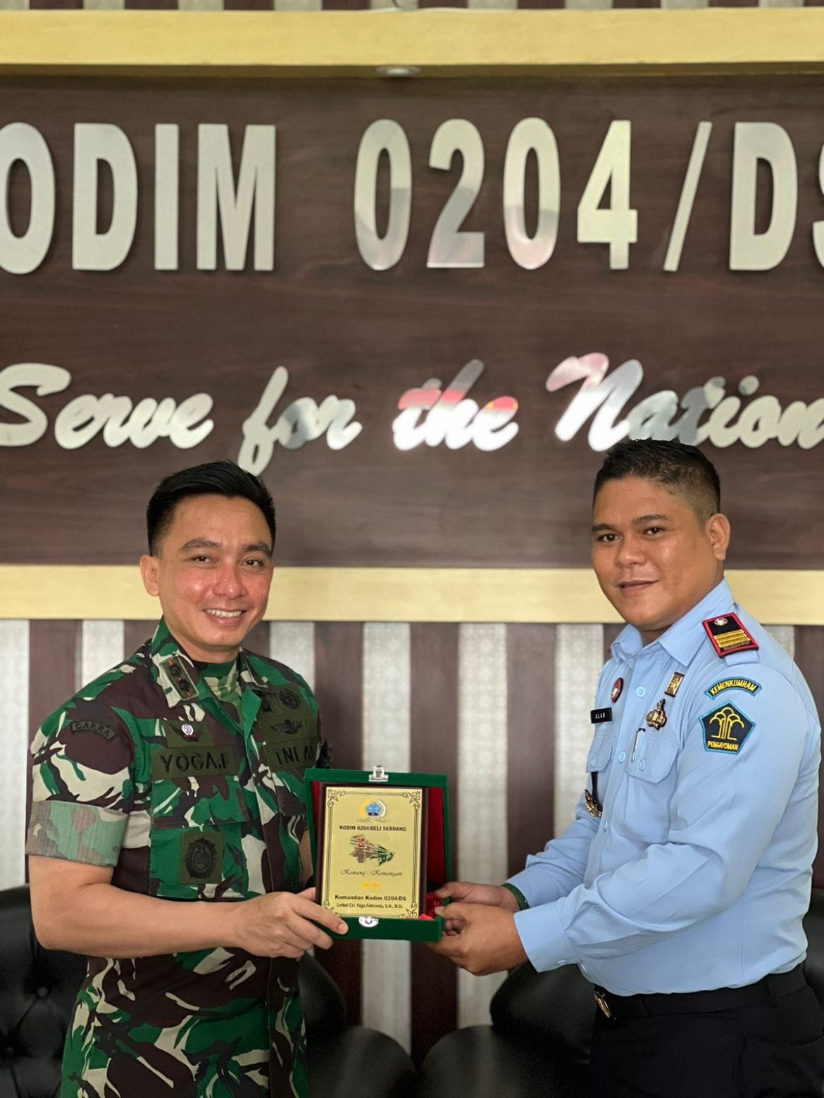 Pererat Sinergitas Dengan TNI, Jajaran Lapas Lubuk Pakam Kunjungi KODIM 0204/DS