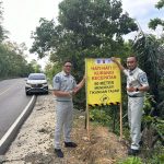 Cegah Kecelakaan, Jasa Raharja Aceh Pasang Rambu Peringatan