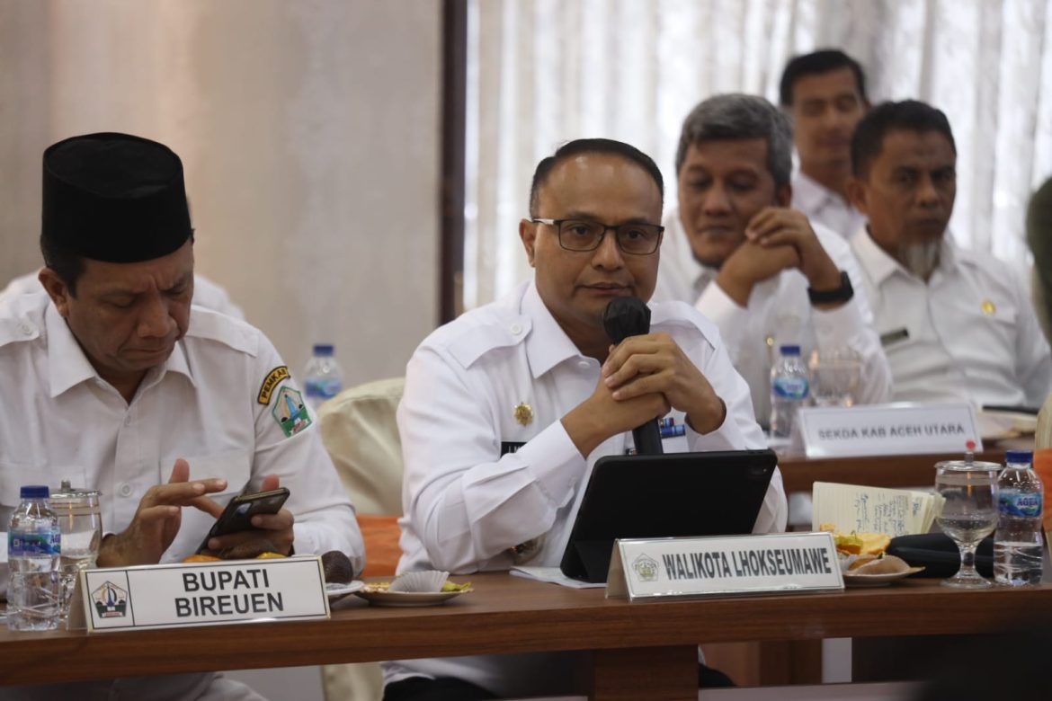 Pj Walikota Lhokseumawe Sampaikan Fokusnya Pada Rapat Kerja Bupati/Walikota se-Aceh