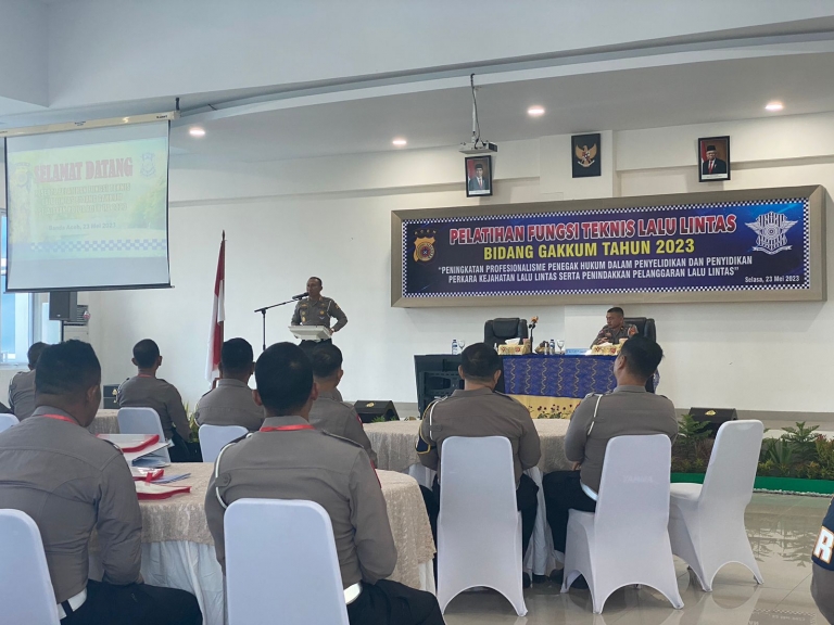 Kasat Lantas Polres Aceh Selatan mengikuti Pelatihan Fungsi Teknis lalu lintas Bidang Gakkum