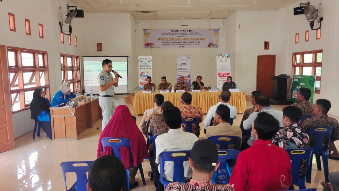 Tim Pembina Samsat Aceh Besar Sosialisasi Penagihan Pajak dan Pasal 74 dengan Keuchik di Kuta Cot Glie
